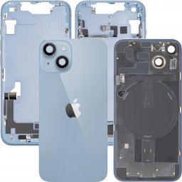 Capac Baterie Apple iPhone 14, Cu Carcasa Mijloc, Full Parts, Albastru, Swap Premium