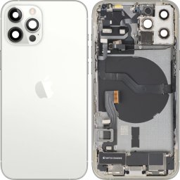 Capac Baterie Apple iPhone 12 Pro, Cu Carcasa Mijloc, Full Parts, Argintiu, Swap Premium