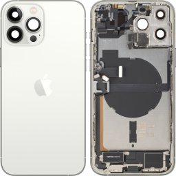 Capac Baterie Apple iPhone 13 Pro Max, Cu Carcasa Mijloc, Full Parts, Argintiu, Swap Premium