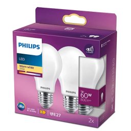 Bec LED cu Filament Mat Philips Classic 60W G93 E27 Lumina Alba Calda 2700K Alb