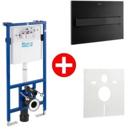 Set promo Roca Duplo Rezervor WC incastrat cu cadru, clapeta de actionare si izolare fonica -RocaDuplo1