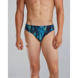 TYR - costum inot barbati tip slip - Durafast Elite Brief Aurora - Blue Rainbow Black - 26 (XS)
