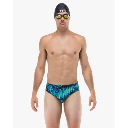 TYR - costum inot barbati tip slip - Durafast Lite Brief Seismo - Blue Green - 26 (XS)