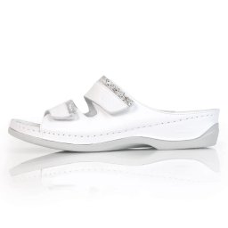 Papuci dama, Batz, Rea-G-Alb, casual, piele naturala, medicinali, ortopedici, cu platforma, alb (Marime: 38)
