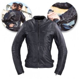 Geaca Moto Piele pentru Femei W-TEC Strass