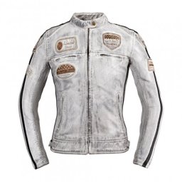 Geaca Moto Piele pentru Femei W-TEC Sheawen Lady New - Alb