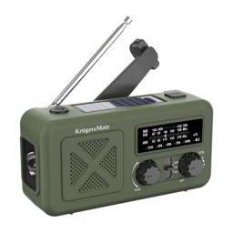Radio multifunctional solar KRUGER&MATZ KM0835, 2000 mAh, Green