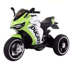 Motocicleta electrica pentru copii HT-6188, sezut piele, acceleratie pe maner, 2-8 ani, Verde