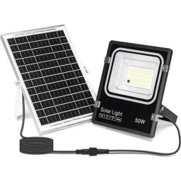 Aigostar -LED Proiector solar cu LED/50W/3,2V 1200mAh 3000K/4000K/6500K IP66 + telecomandă
