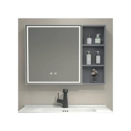 BRILAGI - Dulap cu oglindă pentru baie, iluminare LED integrată, NOTO SINGLE 78x65 cm