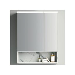 BRILAGI - Dulap de baie cu oglindă și iluminare LED integrată TRABIA DOUBLE 60x70 cm