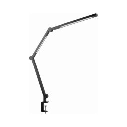 Lampă de birou flexibilă cu clemă, tactilă și dimabilă, LED/12W/230V, neagră