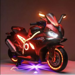 Motocicleta electrica copii A113 HIGH, 12V 7Ah, pornire cheie, Bluetooth, lumini laser, 3-8 ani Rosu