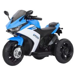 Motocicleta electrica copii cu 3 roti model 618, 6V, 3 trepte viteza, USB MP3, max 30kg, 2-5 ani, albastru