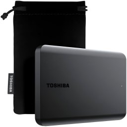 HDD Extern TOSHIBA CANVIO Basics Exclusive 1TB, 2.5", USB 3.2 Gen1 (5Gbit/s), Black, pouch, 149g "HDTB510MK3AA" (timbru verde 0.8 lei)