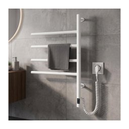 Vertaduro - Uscător electric rotativ pentru prosoape cu termostat ARA 60W/230V 65x49 cm IP44 alb