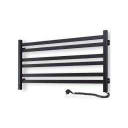Vertaduro - Radiator de baie tip scară cu termostat AVA 181W/230V 50x90 cm IP44 negru, pe partea dreaptă