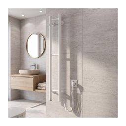 Vertaduro - Uscător electric pentru prosoape VEO 46W/230V 100x16 cm IP44 alb, pentru montare pe partea dreaptă