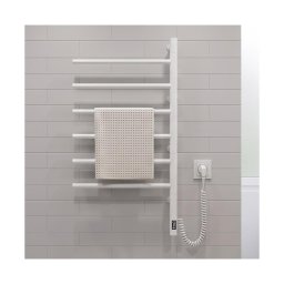 Vertaduro - Uscător electric rotativ pentru prosoape cu termostat ARA 105W/230V 80x49 cm IP44 alb