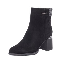 Ghete dama din piele intoarsa, Feeling 27-045-01, negru