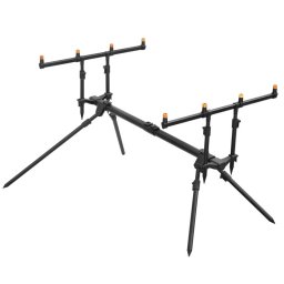 Rodpod lansete Baracuda RP10, 4 posturi, negru, reglabil pe lungime si inaltime