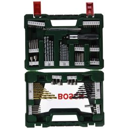 Set burghiu și biți, 91 piese
