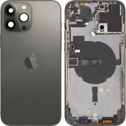 Piese si componente Capac Baterie Apple iPhone 13 Pro Max, Cu Carcasa Mijloc, Negru (Graphite), Swap