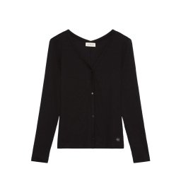 CALVIN KLEIN Jachetă Woven Label Baby Rib Button LV047G207G UB1 black