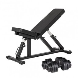 Banca Forta si Set Gantere inSPORTline CEM 2 x 20 kg