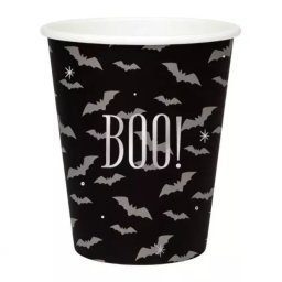 Boo! Pahare din hârtie cu model de fantomă – 266 ml, set de 6 bucăți