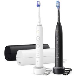 Set 2 periuțe de dinți electrice PHILIPS Sonicare 7100 HX7429/02, 3 viteze, 4 programe, Bluetooth, Black & White