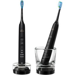 Set 2 periuțe de dinți sonice electrice PHILIPS Sonicare DiamondClean 9000 HX9914/54, Black