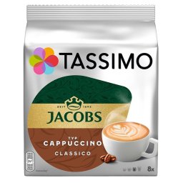 Jacobs Tassimo Cappuccino capsule cafea 8 bauturi x 190 ml, (8 cafea + 8 lapte) 260g