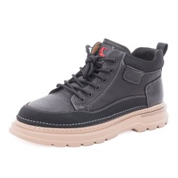 Ghete barbati din piele naturala, Otter 1E670008A 01-N, negru