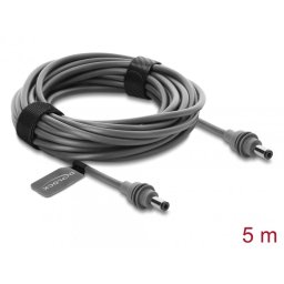 Cablu DC 5.5 x 2.1 mm 100W T-T compatibil cu Starlink Mini 5m Gri, Delock 91825