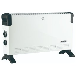 Convector electric Rosberg R51974FT, 2000W, 3 trepte, Ventilator turbo, Termostat, Protectie la supraincalzire, Alb