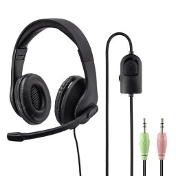 Accesorii birotica Casti PC HS-P200, 2x3.5mm, mufa Jack, Hama