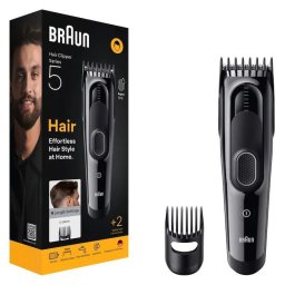 Aparat de tuns Aparat de tuns Braun HC5510, 9 lungimi, negru, set 2 capete