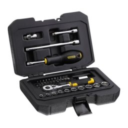 Set capete tubulare Stanley STMT82828-1, antrenor 1/4" cu clichet 72 dinti, 38 piese