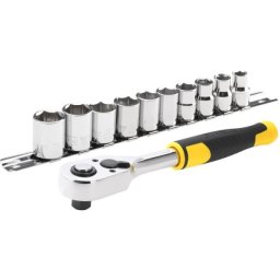 Set cheie cu clichet Stanley STMT82670-0, 3/8", 10 chei tubulare 8-17 mm