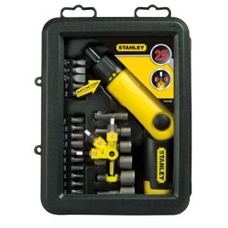 Set 22 piese surubelnita cu clichet Stanley 0-63-022, 1/4"