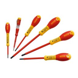 Set 6 surubelnite izolate Stanley Fatmax 0-65-443, 1000 V, drepte, PH, tester tensiune