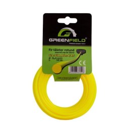Greenfield GA-FIR_R2.4/15 | Fir nailon profil rotund 2.4 mm | 15 m lungime | Rezistent și flexibil, uz universal | Pentru pescuit, grădinărit și bricolaj