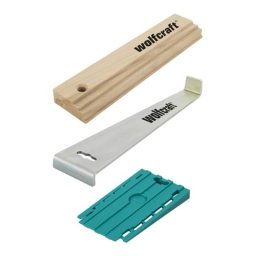 Set fixare parchet Wolfcraft 6975000 - Kit complet prinderi și cleme - Compatibil parchet laminat și stratificat - Fixare precisă, montaj rapid - Accesorii durabile pentru...