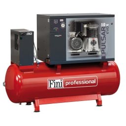 Compresor de aer silentios Fini Pulsar Evo BK120-500-10-SD-ES | 500 L, 7.5 kW, 10 bar | 1.080 l/min | cu uscător integrat | pentru service auto și industrie