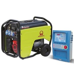 Generator de curent pe benzină PRAMAC S8000 CONN AVR DPP AMF, portabil, monofazat 7.2 kVA, panou de automatizare