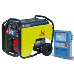 Generator de curent pe benzină - PRAMAC S8000T_CONN_AVR_DPP_AMF - 8.3 kVA - trifazat, portabil - panou de automatizare (AVR AMF DPP)