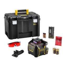 Nivela laser rotativă Stanley RL600 pentru șantier – linie laser roșie, alimentare cu baterii alcaline