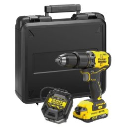 Stanley SFMCD715D1K - Mașină de găurit și înșurubat cu percuție, acumulator 18 V/2 Ah, 60 Nm