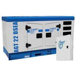 Generator de curent diesel AGT 22 DSEA cu preîncălzire + panou de automatizare ATS 28 EI/12